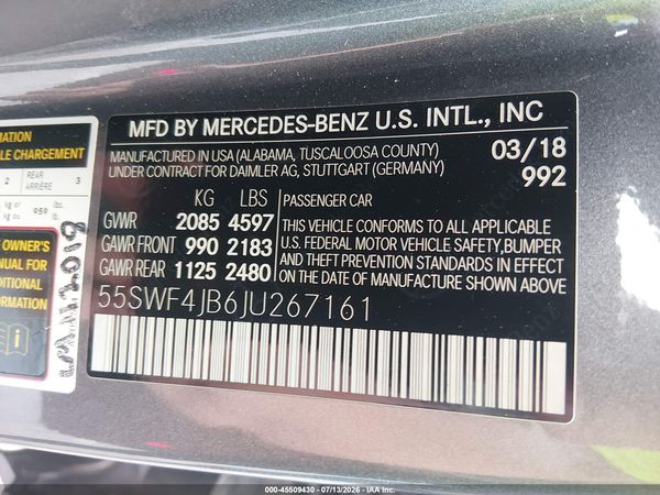 2018 MERCEDES-BENZ C 300 C300