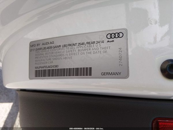 2018 AUDI S5 3.0T PREMIUM PLUS