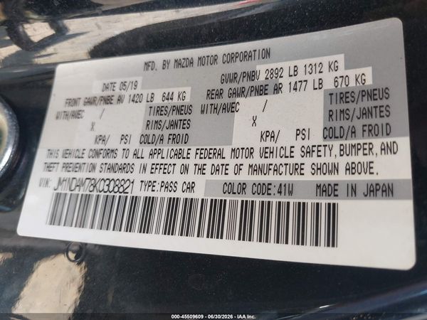 2019 MAZDA MX-5 MIATA RF GRAND TOURING