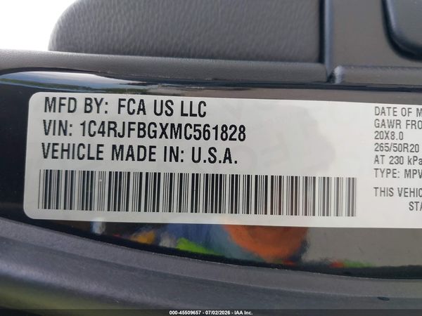 2021 JEEP GRAND CHEROKEE 80TH ANNIVERSARY 4X4