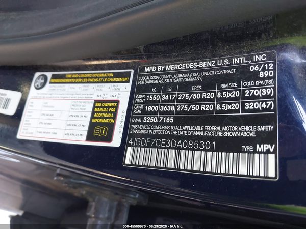 2013 MERCEDES-BENZ GL 450 4MATIC