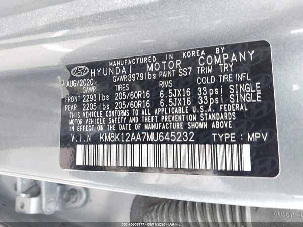2021 HYUNDAI KONA SE