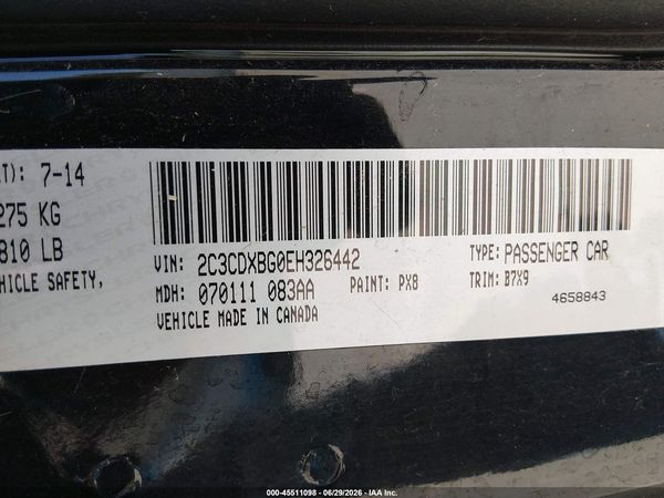 2014 DODGE CHARGER SE