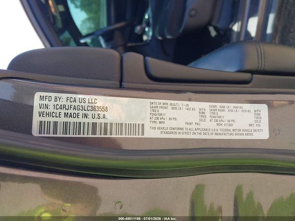 2020 JEEP GRAND CHEROKEE LAREDO E 4X4