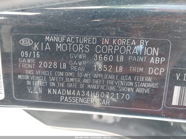 2017 KIA RIO LX
