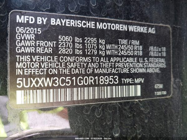 2016 BMW X4 XDRIVE28I