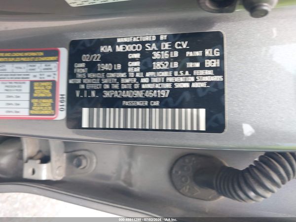 2022 KIA RIO S