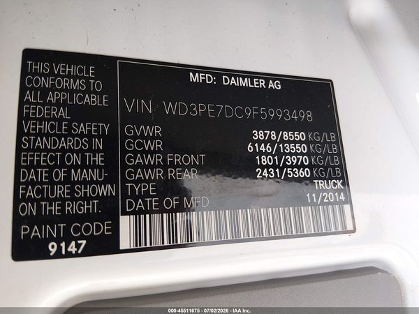 2015 MERCEDES-BENZ SPRINTER 2500 NORMAL ROOF