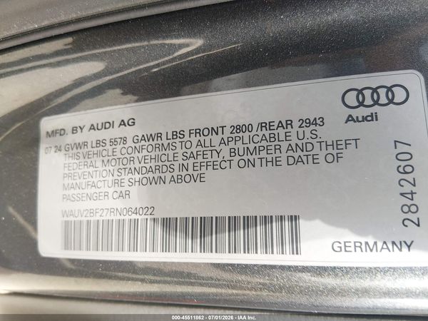 2024 AUDI A7 SPORTBACK