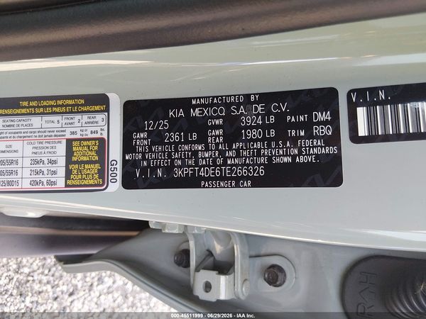 2026 KIA K4 LXS