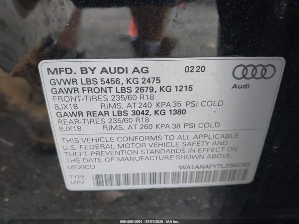 2020 AUDI Q5 quattro Premium