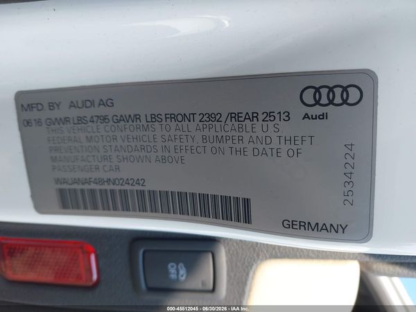 2017 AUDI A4 PREMIUM