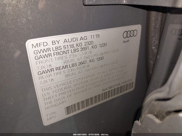 2020 AUDI Q3