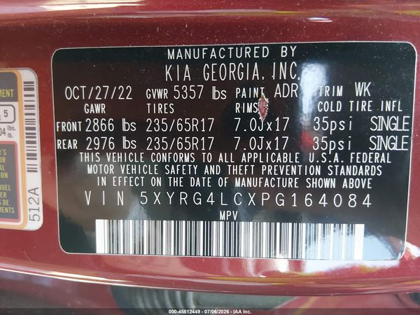 2023 KIA SORENTO LX