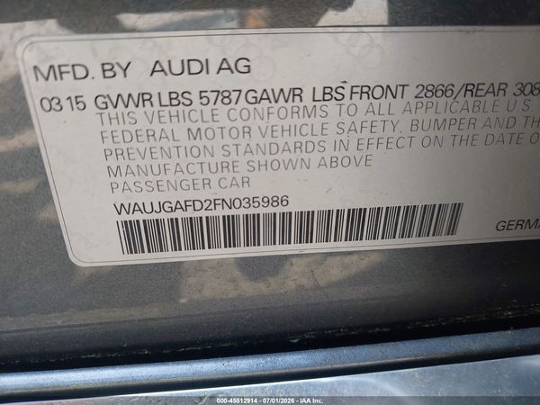 2015 AUDI A8 3.0T