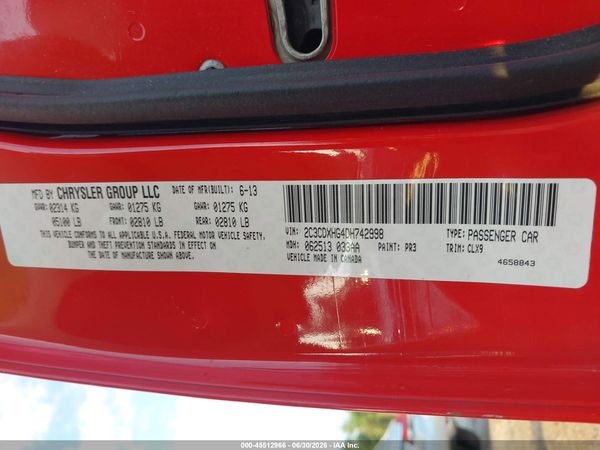 2013 DODGE CHARGER SXT