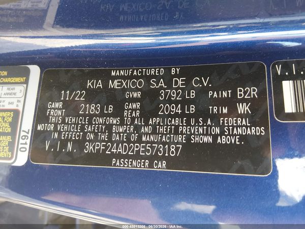2023 KIA FORTE LXS