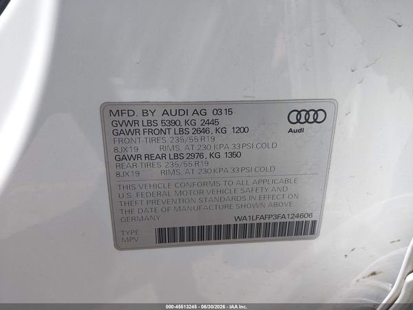 2015 AUDI Q5 2.0T PREMIUM