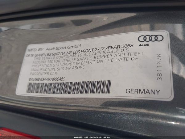 2019 AUDI RS 5 2.9T