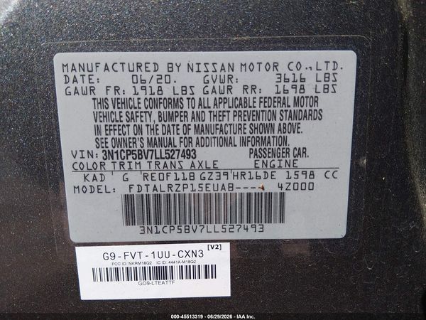 2020 NISSAN KICKS S XTRONIC CVT