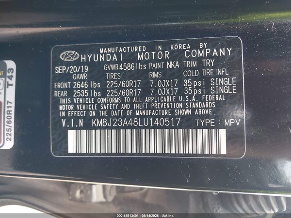 2020 HYUNDAI TUCSON SE