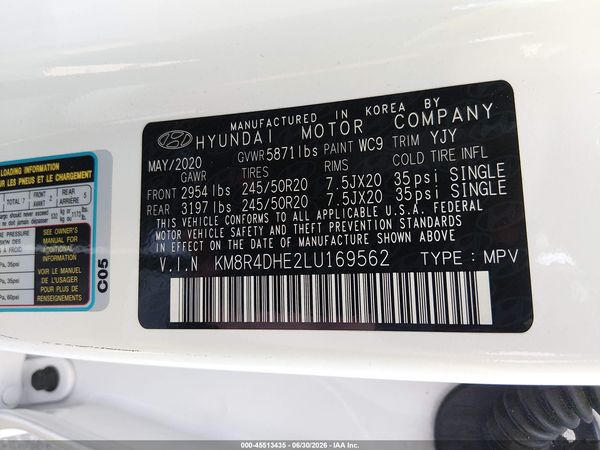 2020 HYUNDAI PALISADE SEL
