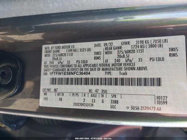 2022 FORD F-150 XLT