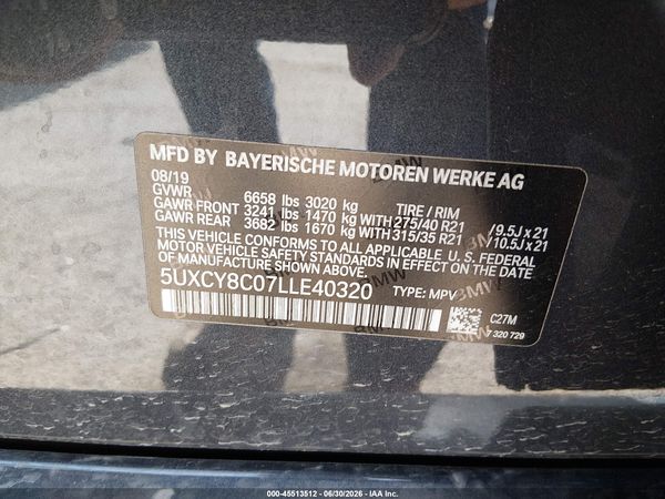 2020 BMW X6 M50I — I9
