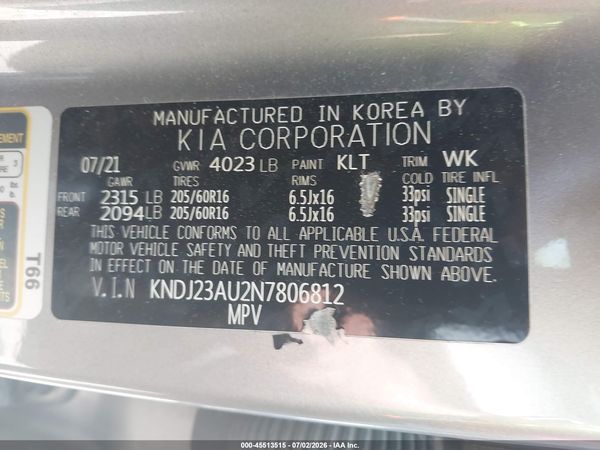 2022 KIA SOUL LX
