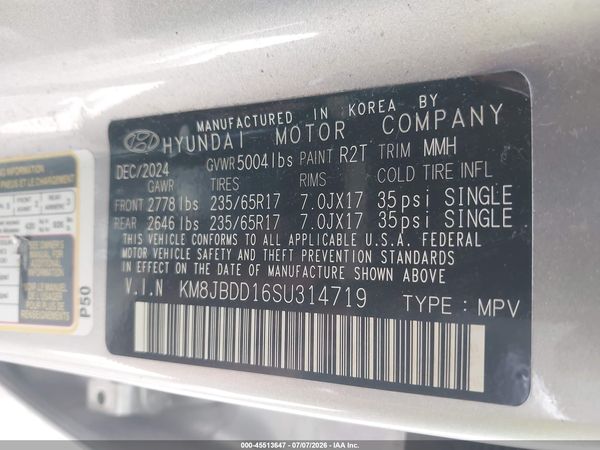 2025 HYUNDAI TUCSON HYBRID BLUE