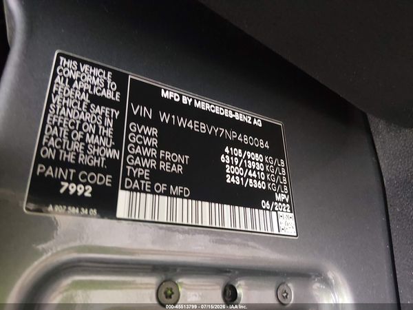 2022 MERCEDES-BENZ SPRINTER 2500 STANDARD ROOF V6