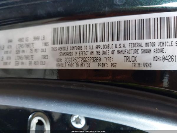 2016 RAM 2500 TRADESMAN