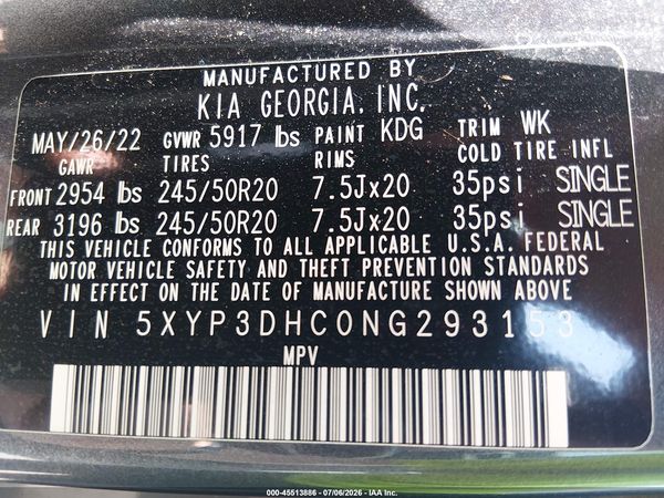 2022 KIA TELLURIDE EX