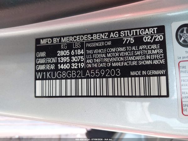 2020 MERCEDES-BENZ S 560 4MATIC