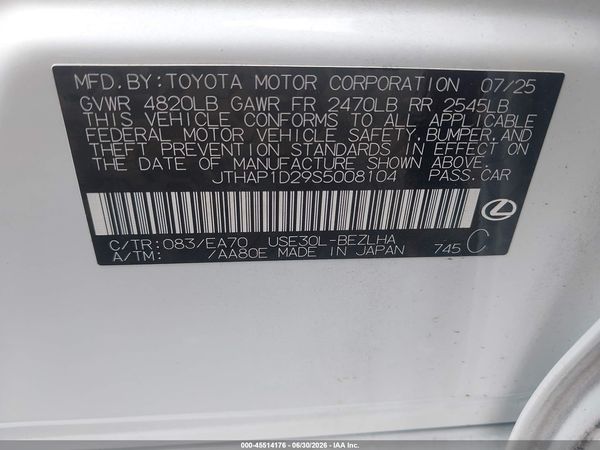 2025 LEXUS IS 500 F SPORT PERFORMANCE