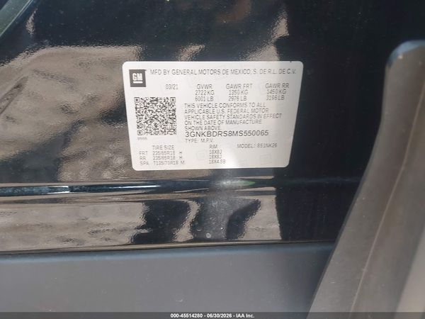 2021 CHEVROLET BLAZER FWD 3LT — I9
