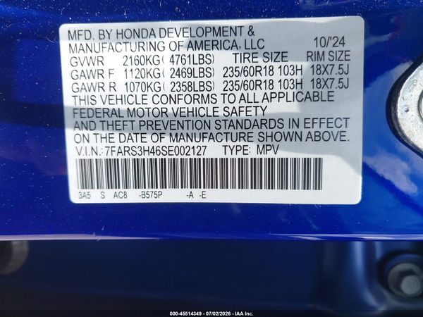 2025 HONDA CR-V EX 2WD