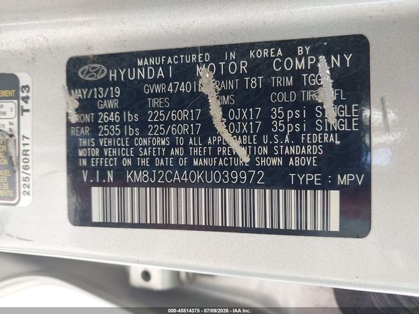 2019 HYUNDAI TUCSON SE