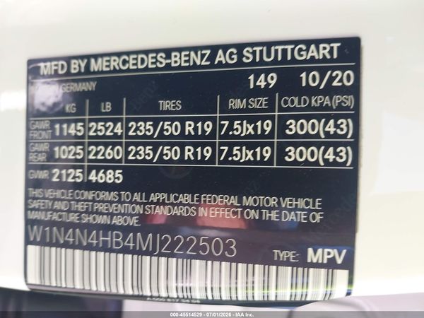 2021 MERCEDES-BENZ GLA 250 4MATIC