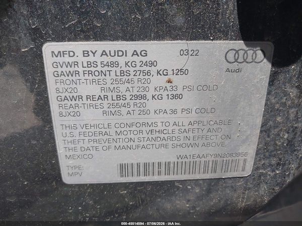 2022 AUDI Q5