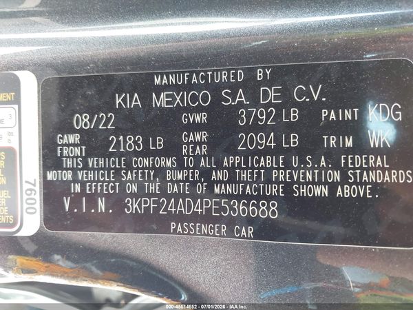 2023 KIA FORTE LX