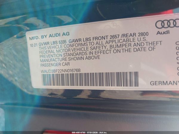 2022 AUDI A6