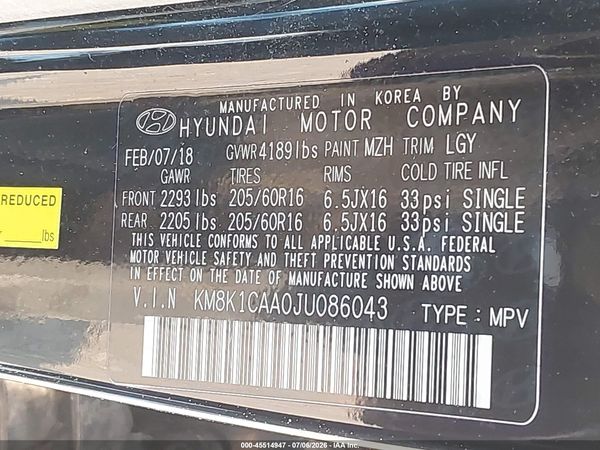 2018 HYUNDAI KONA SE