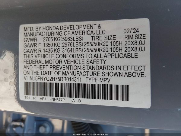2024 HONDA PILOT TOURING