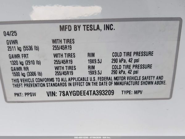 2026 TESLA MODEL Y