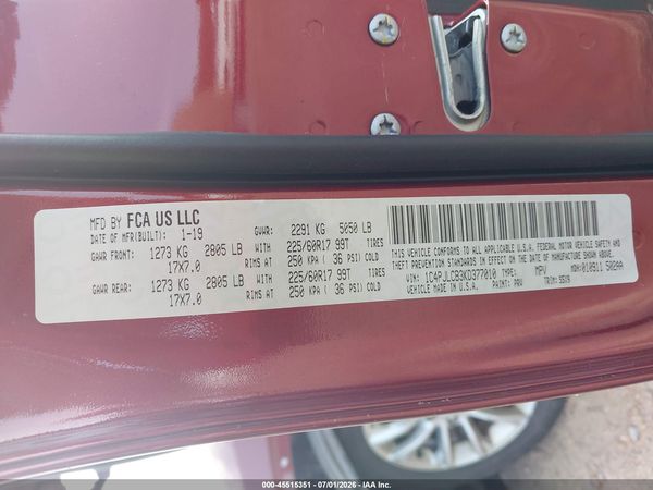 2019 JEEP CHEROKEE LATITUDE FWD
