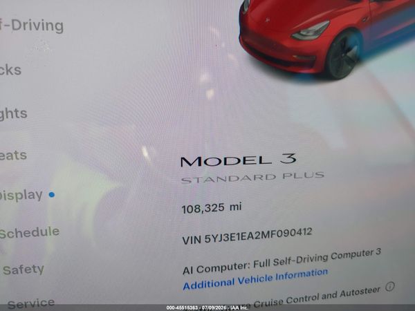 2021 TESLA MODEL 3