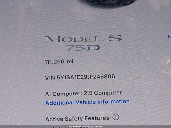 2018 TESLA MODEL S 100D/75D/P100D