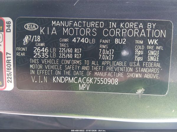 2019 KIA SPORTAGE LX