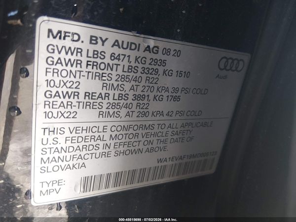 2021 AUDI Q8